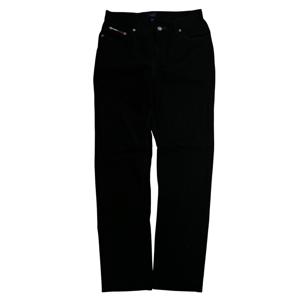 Vintage Tommy Hilfiger Tommy Jeans Black Straight Leg Denim Pants Sz 9/32 T325-C